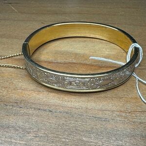 Vintage Krementz .925 Gold and Silver Bangle Bracelet